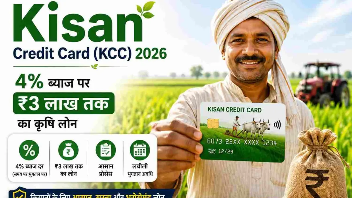 Kisan Credit Card KCC 2026 farmer loan application 4 percent interest