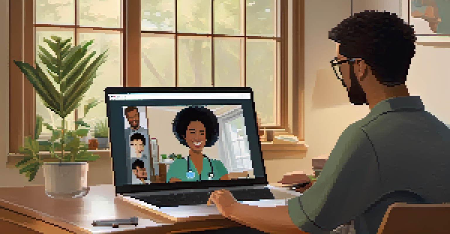 A person participating in a telehealth consultation from a cozy home environment, showcasing accessibility in healthcare.