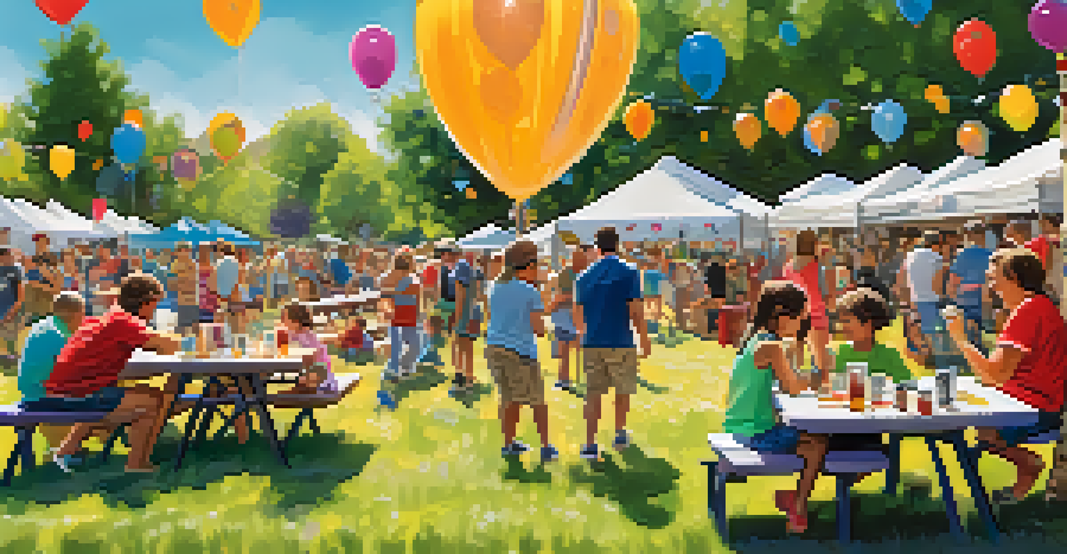 A family-friendly section of a Boulder beer festival with children playing games and parents enjoying craft beers.