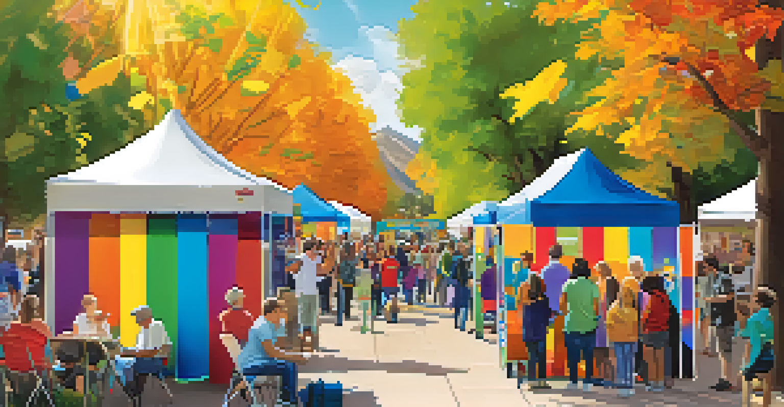 A vibrant outdoor event in Boulder focused on mental health awareness with community participation.