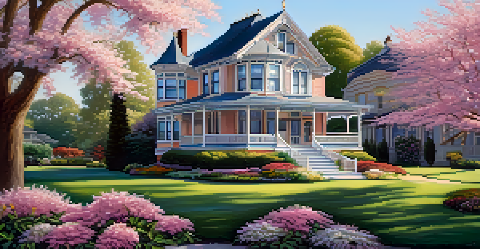 A charming Victorian house with a garden on Mapleton Hill under a clear blue sky.