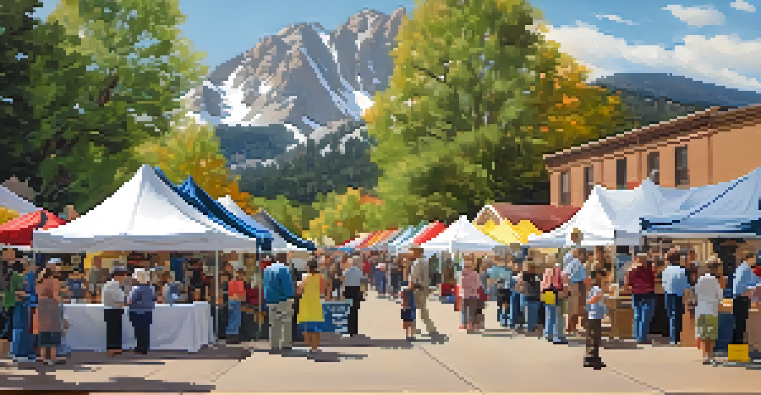 Families enjoying the Boulder History Fair with colorful booths and engaging activities.
