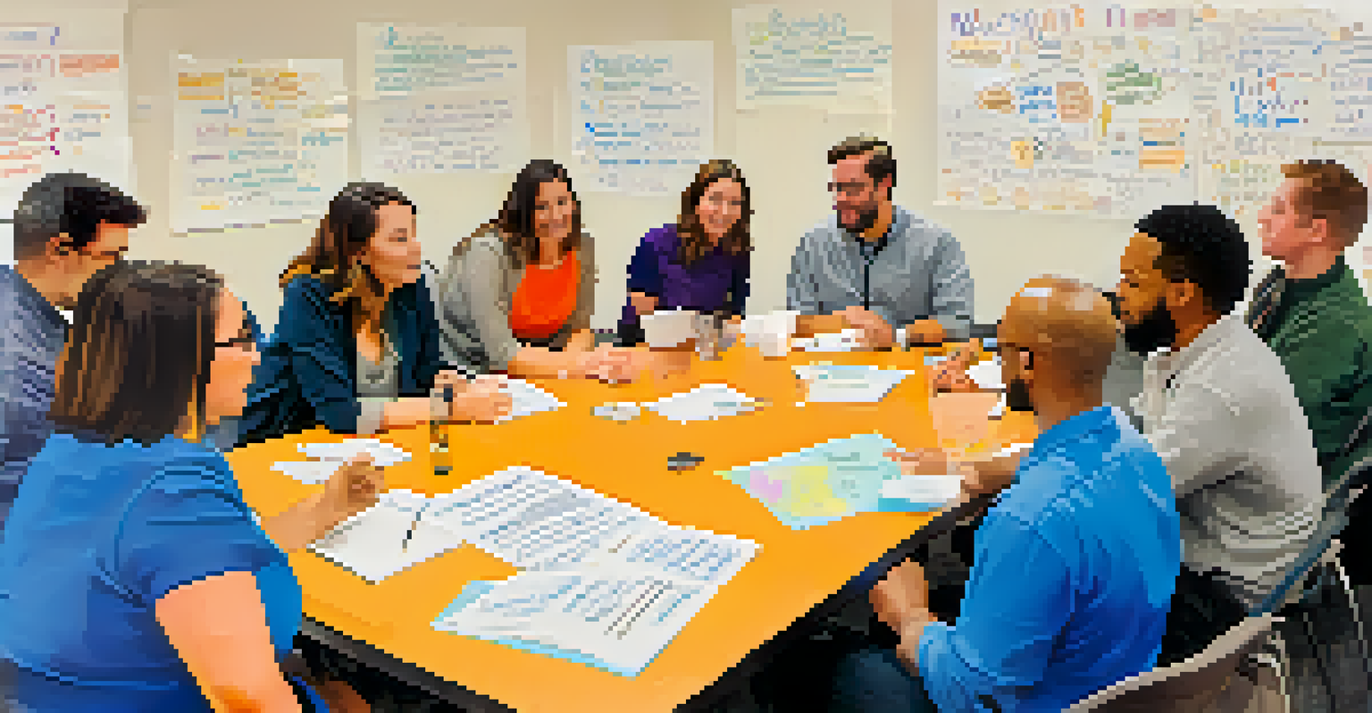 A community engagement workshop in Boulder with participants discussing mental health initiatives, highlighting collaboration and interaction.