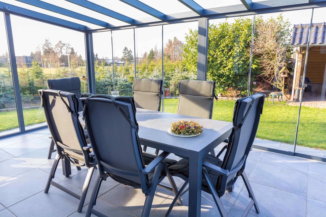 interior view of a modern conservatory