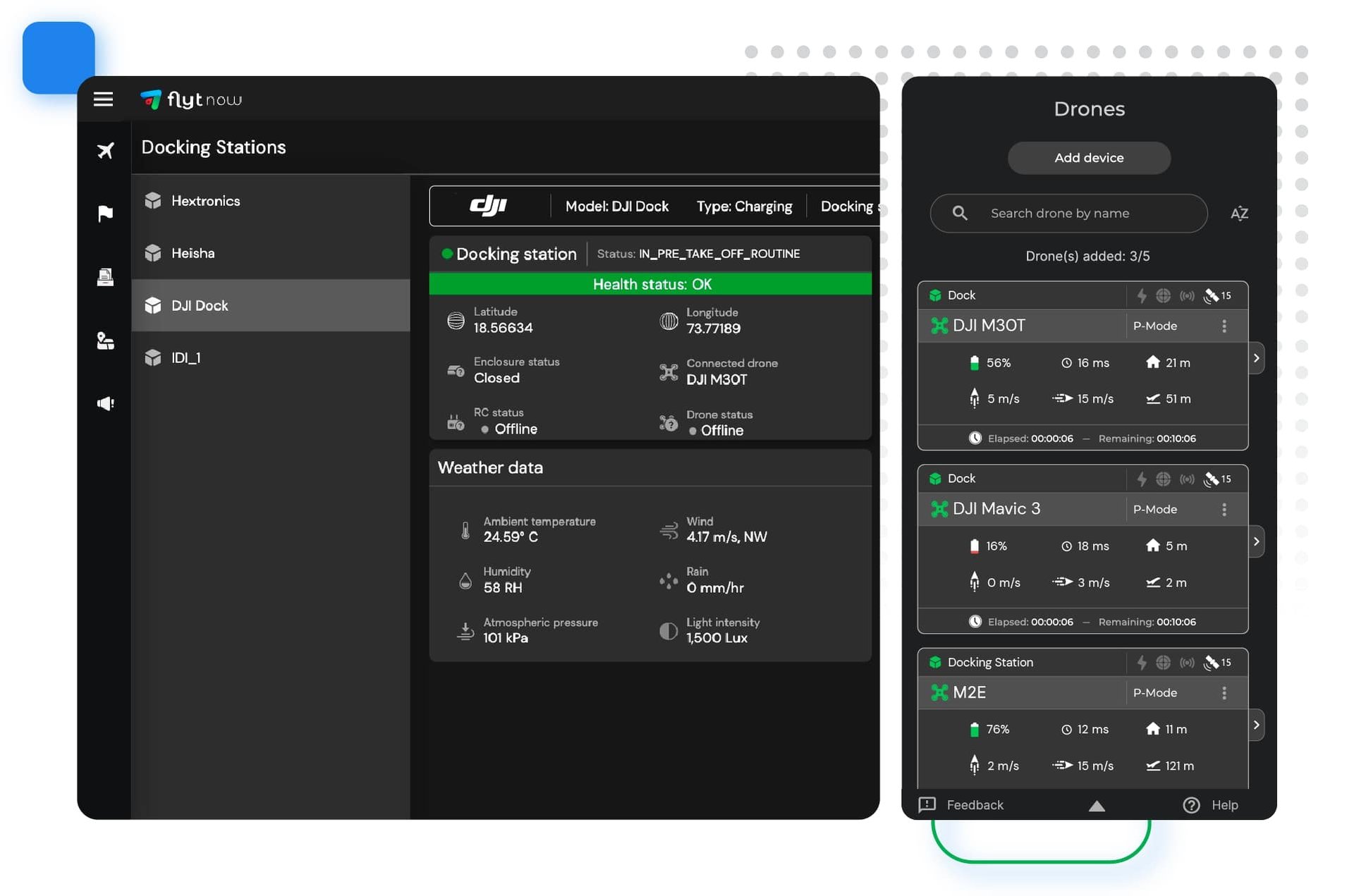 Setting up the dock in FlytBase Dashboard