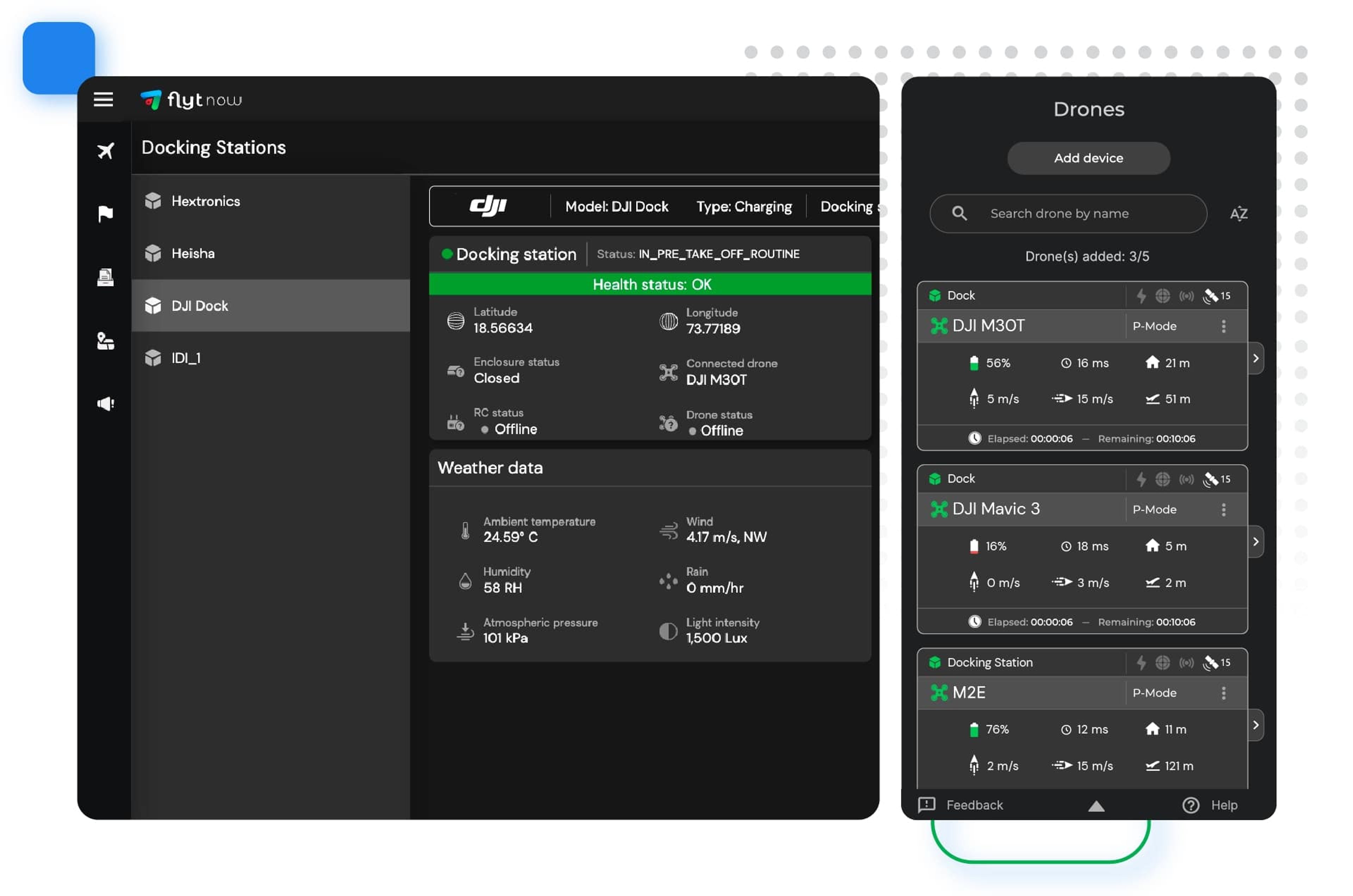 Setting up the dock in FlytBase Dashboard