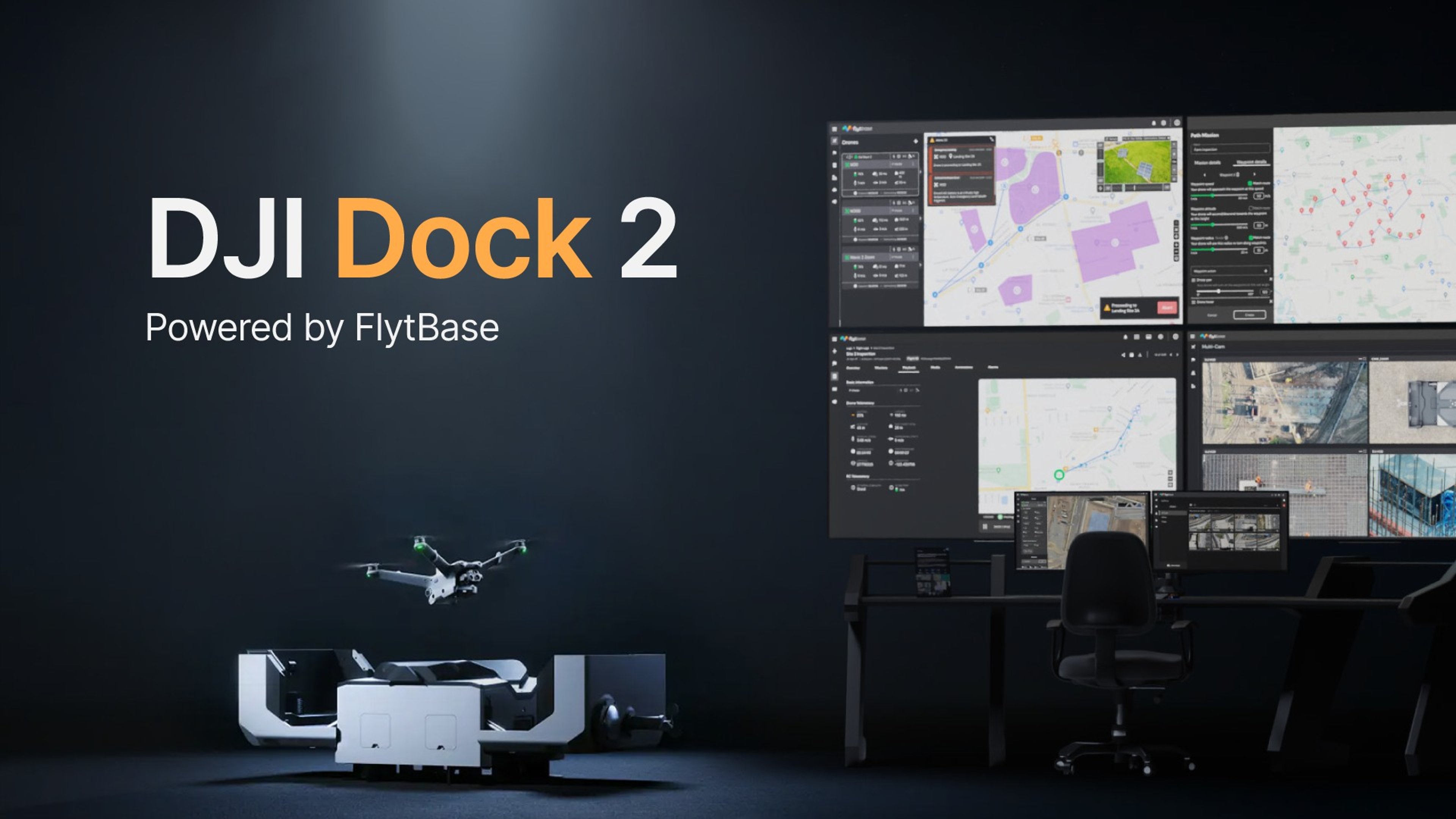 توسيع نطاق عمليات الطائرات بدون طيار للمؤسسات باستخدام DJI Dock 2 و FlytBase