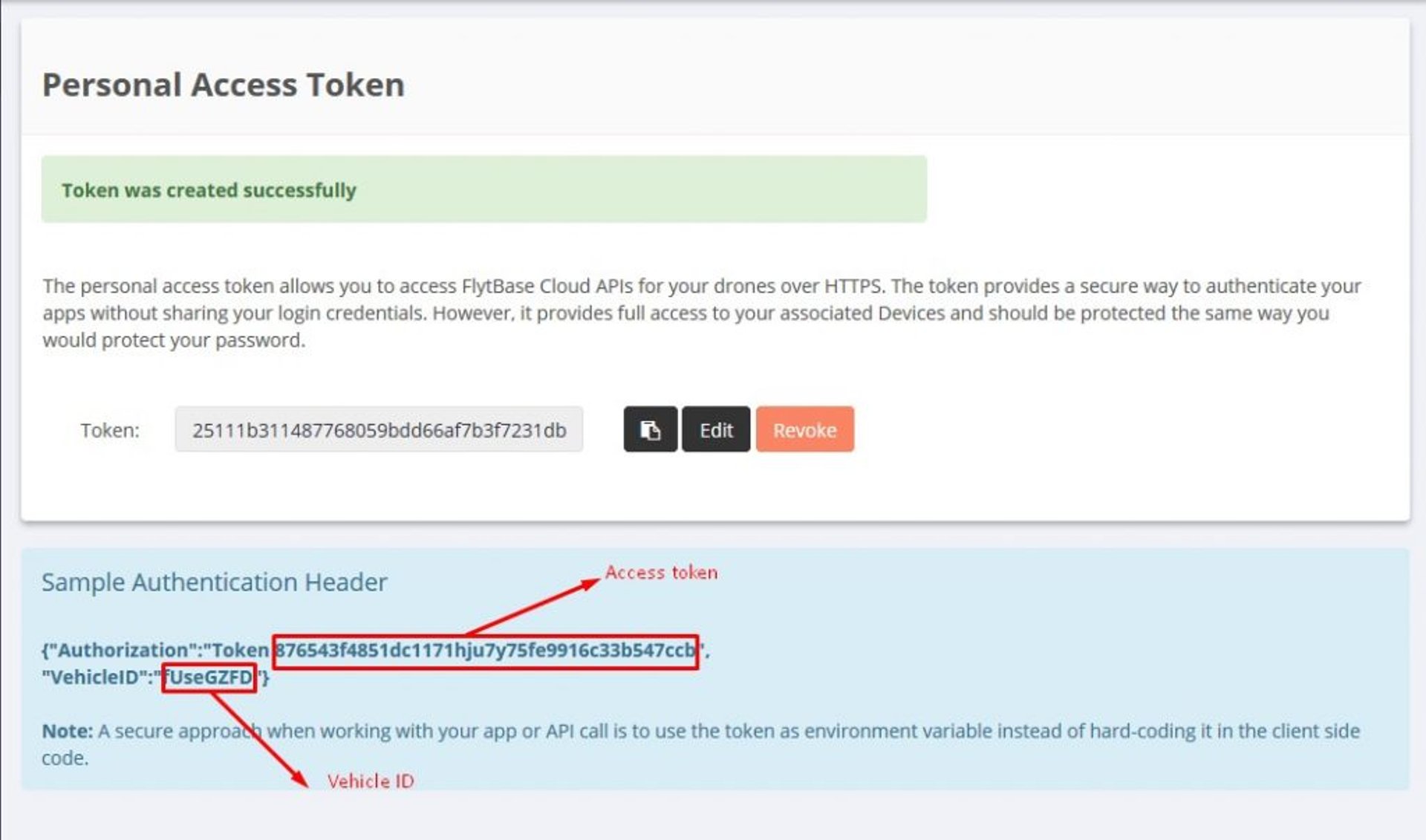 adding a virtual drone using access token