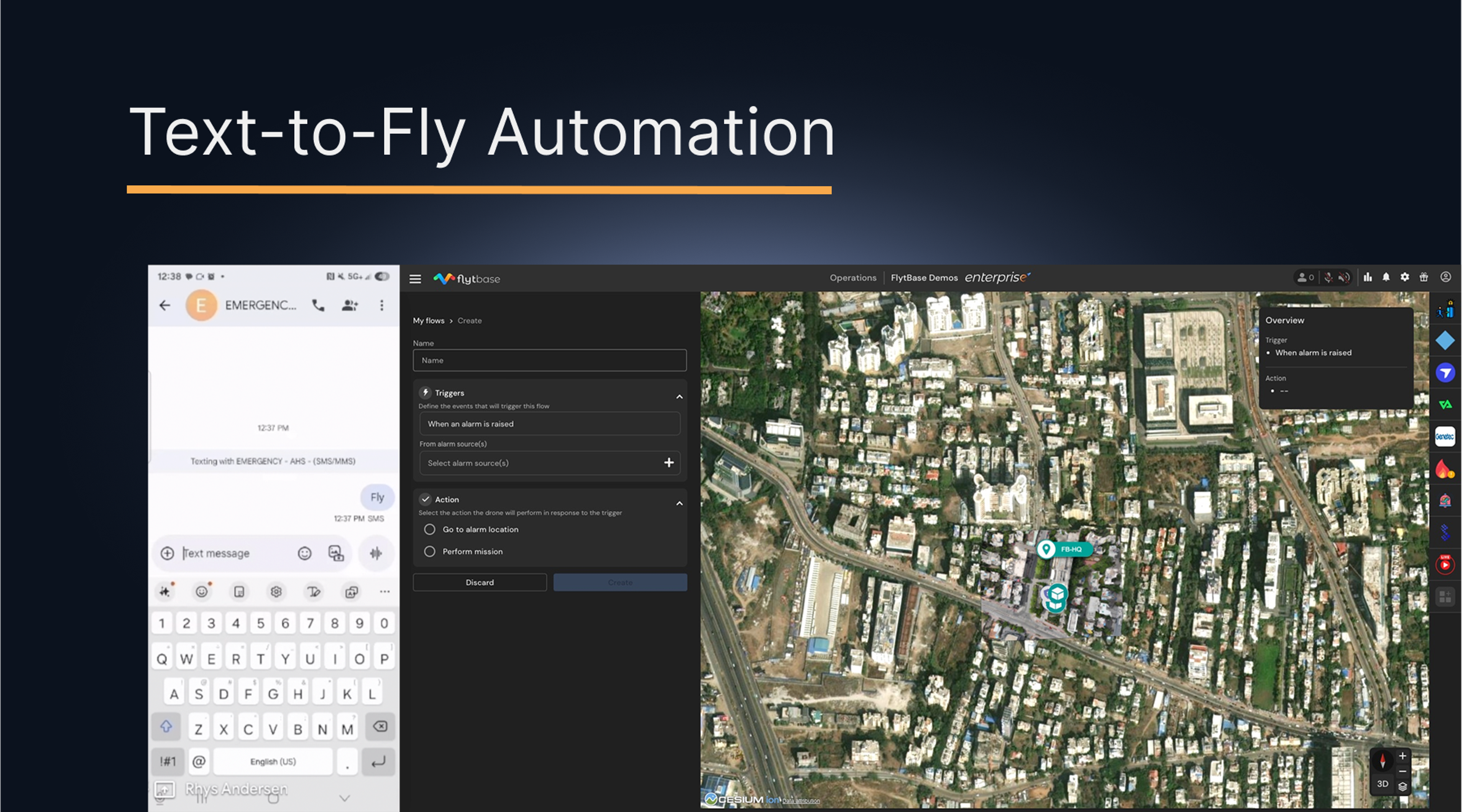 تعزيز أمن الحرم الجامعي باستخدام نظام FlytBase لأتمتة الرحلات عبر الرسائل النصية