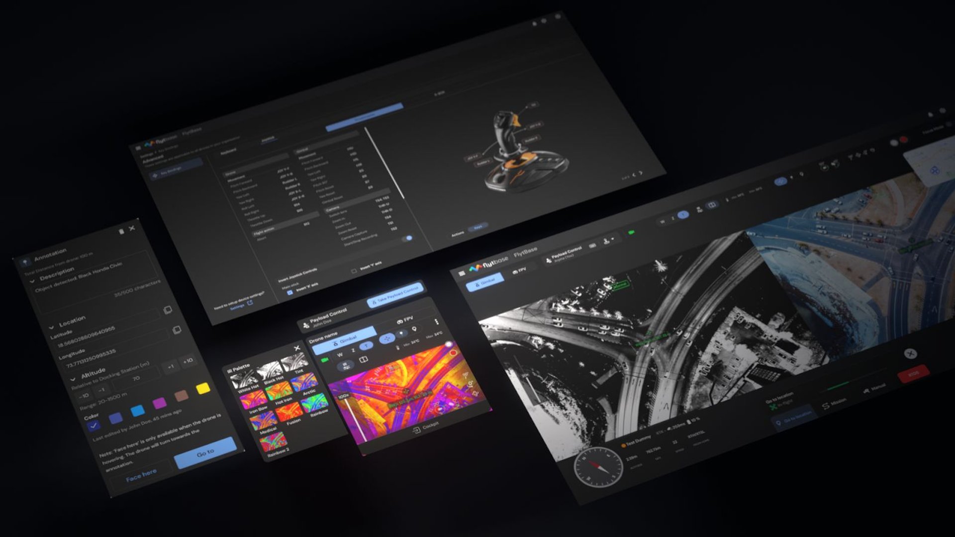 Improved drone and payload control, Thrustmaster joystick integration, and annotations