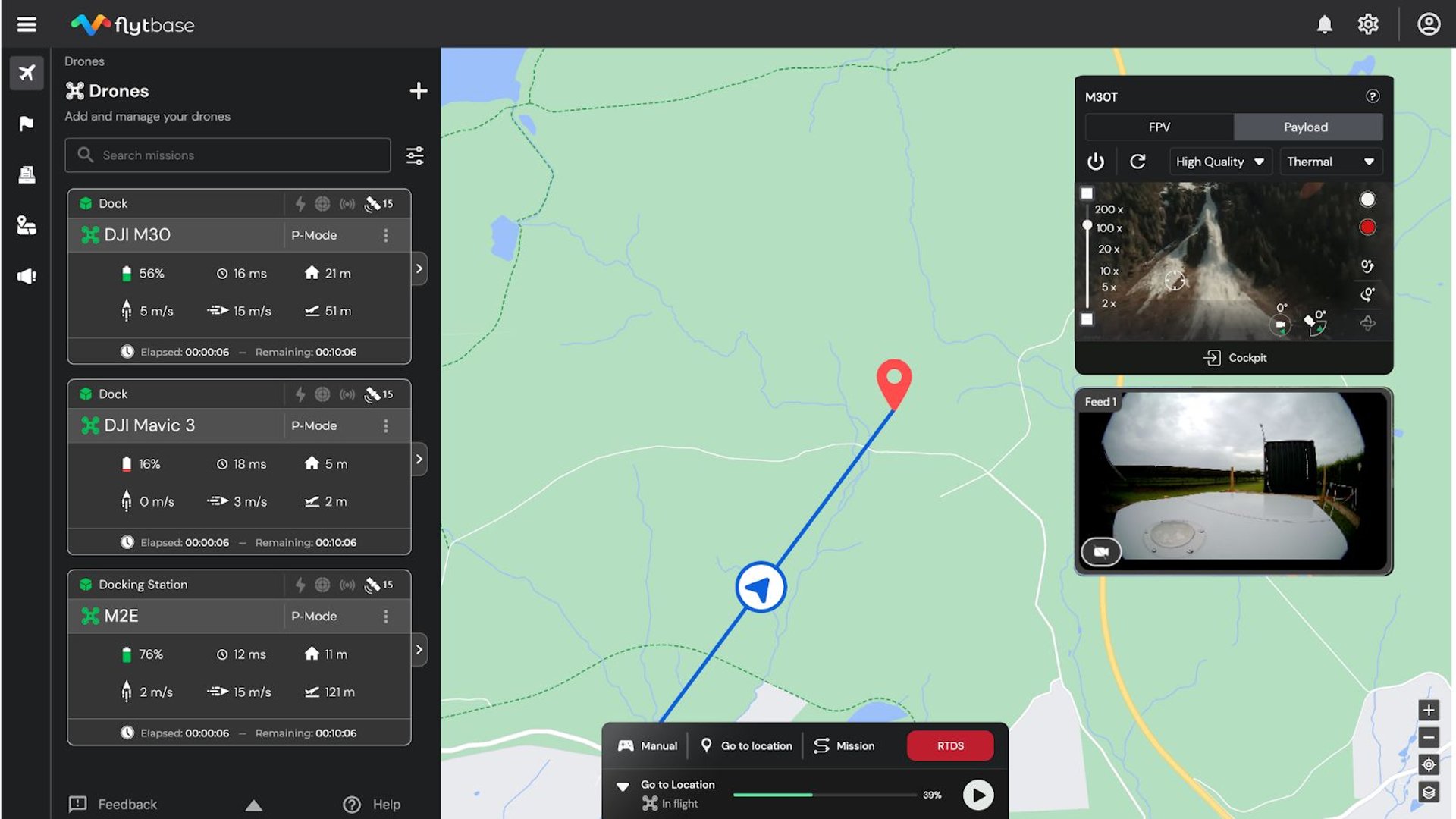 Public safety mission in FlytBase dashboard