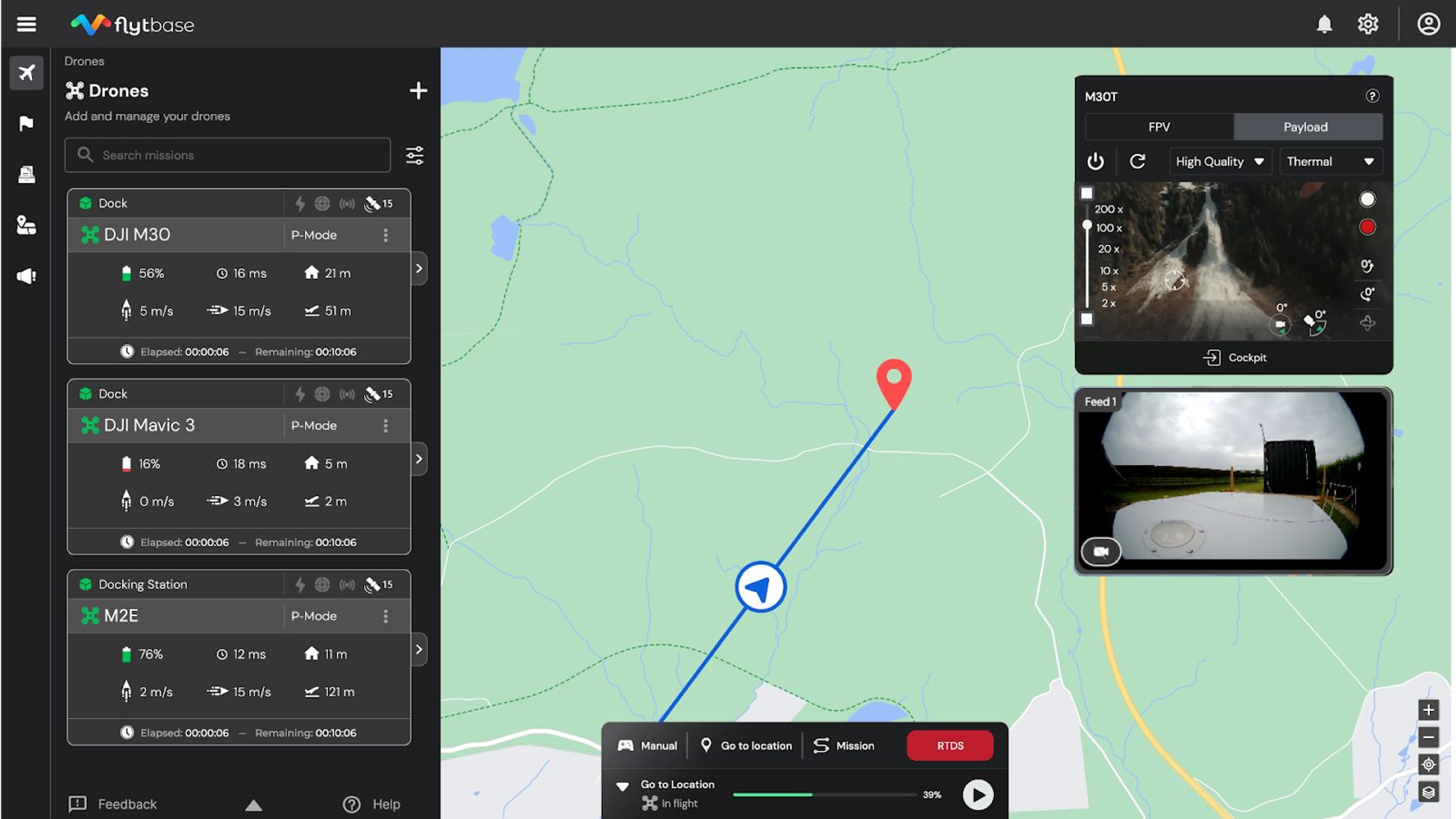 Public safety mission in FlytBase dashboard