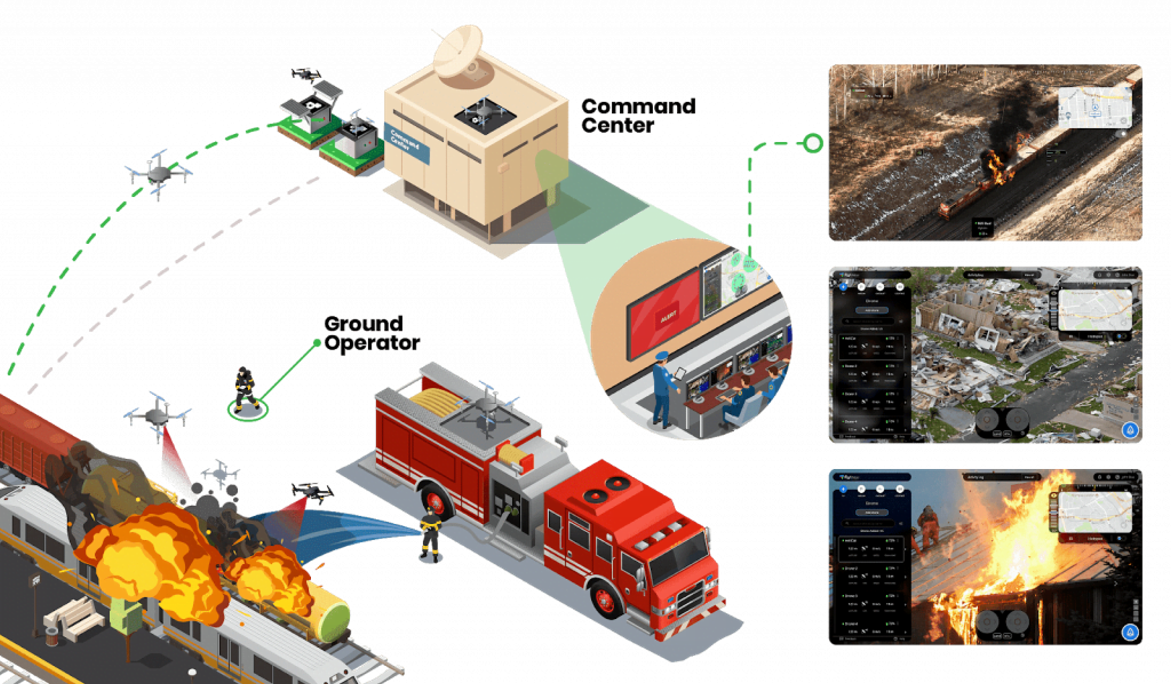 Infographics of Drone-based emergency response system