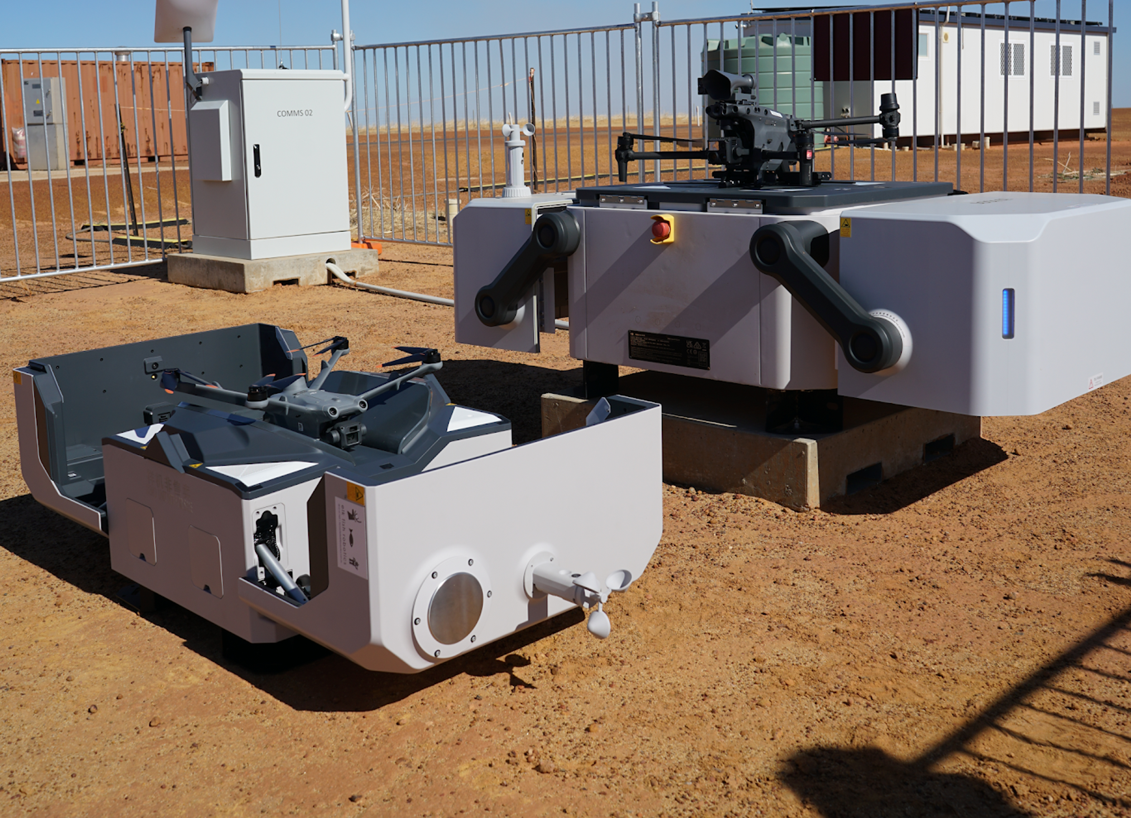 DJI Docks and Comms cabinet