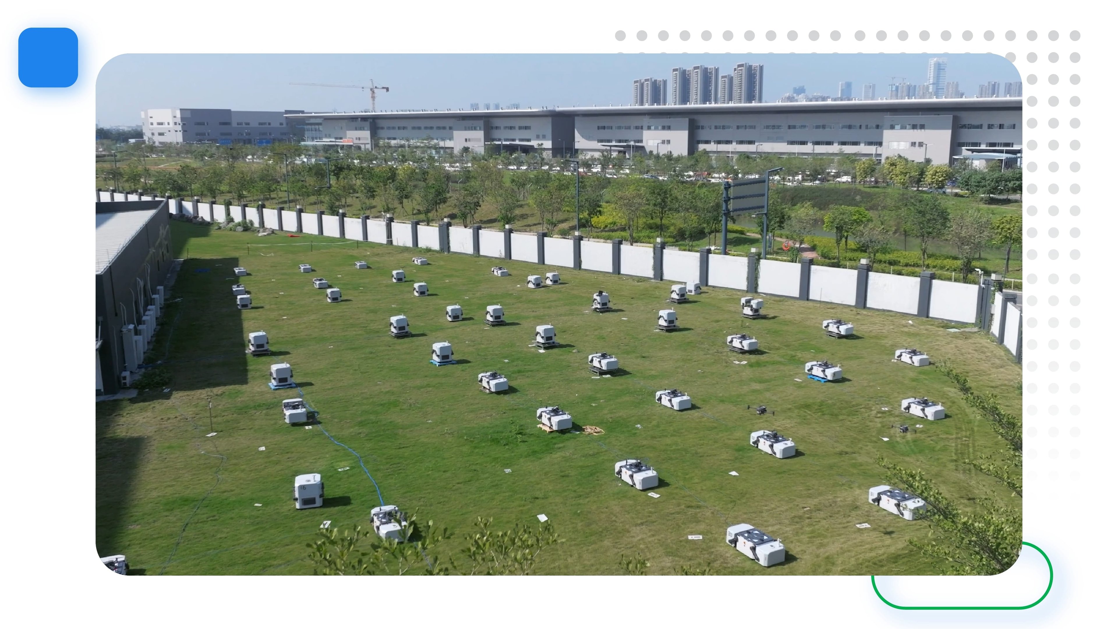 A number of DJI Dock at DJI headquarters China