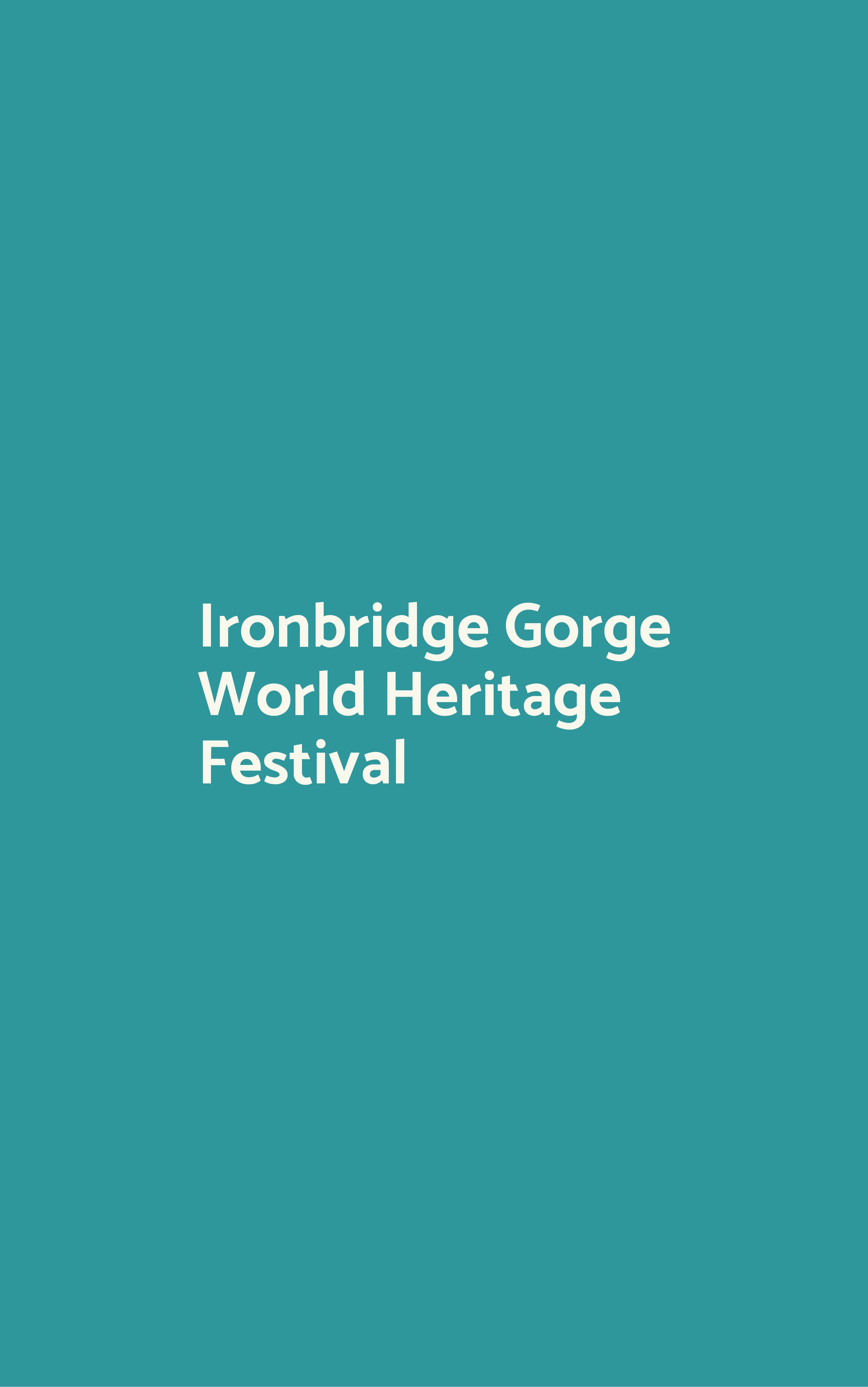 Ironbridge Gorge World Heritage Festival logotype designed by Silk Studio