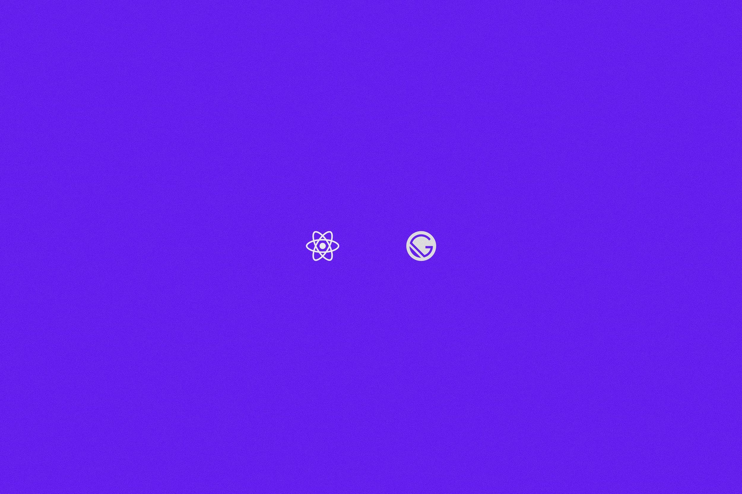 React.js and Gatsby.js logos
