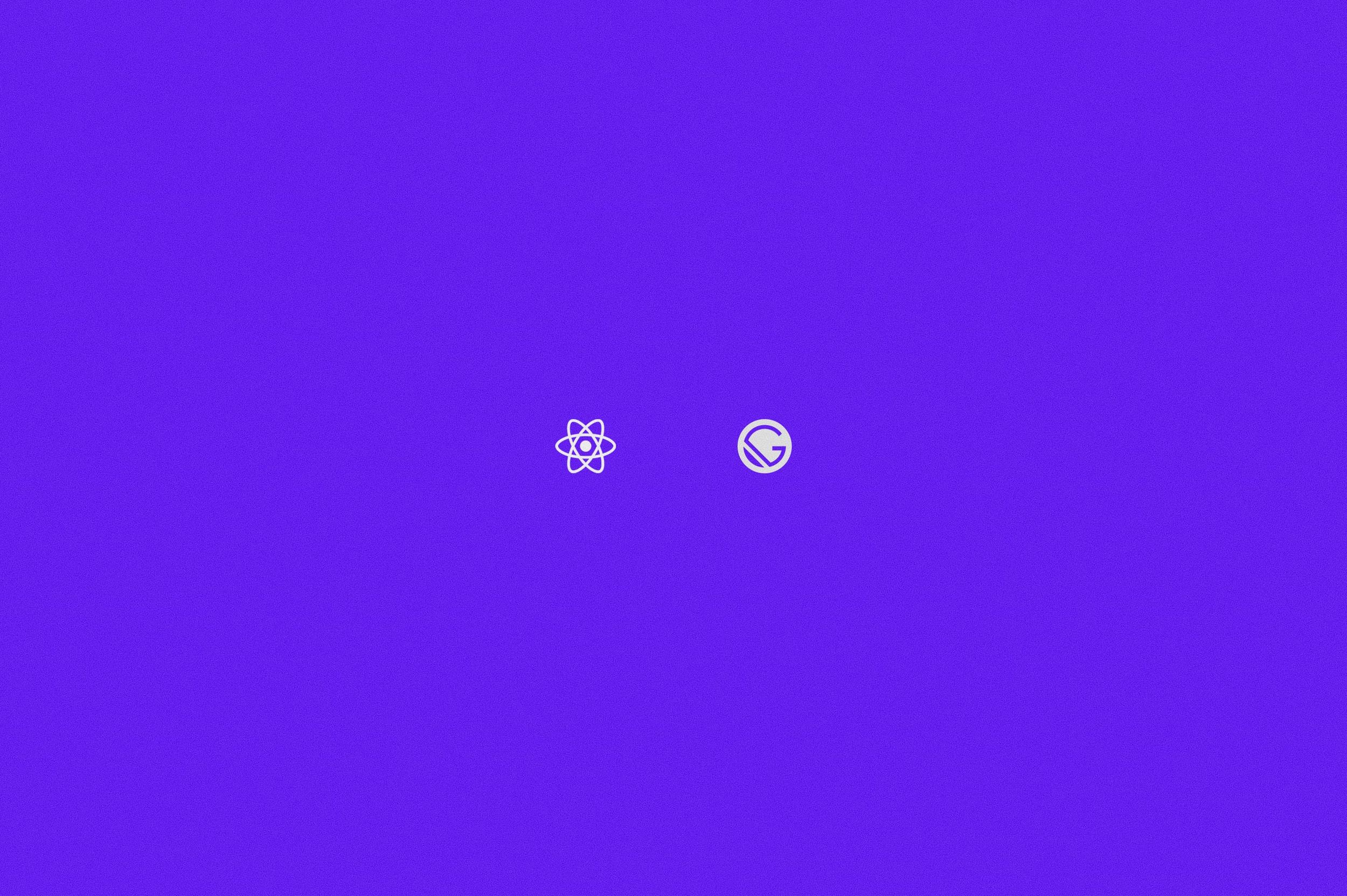 React.js and Gatsby.js logos