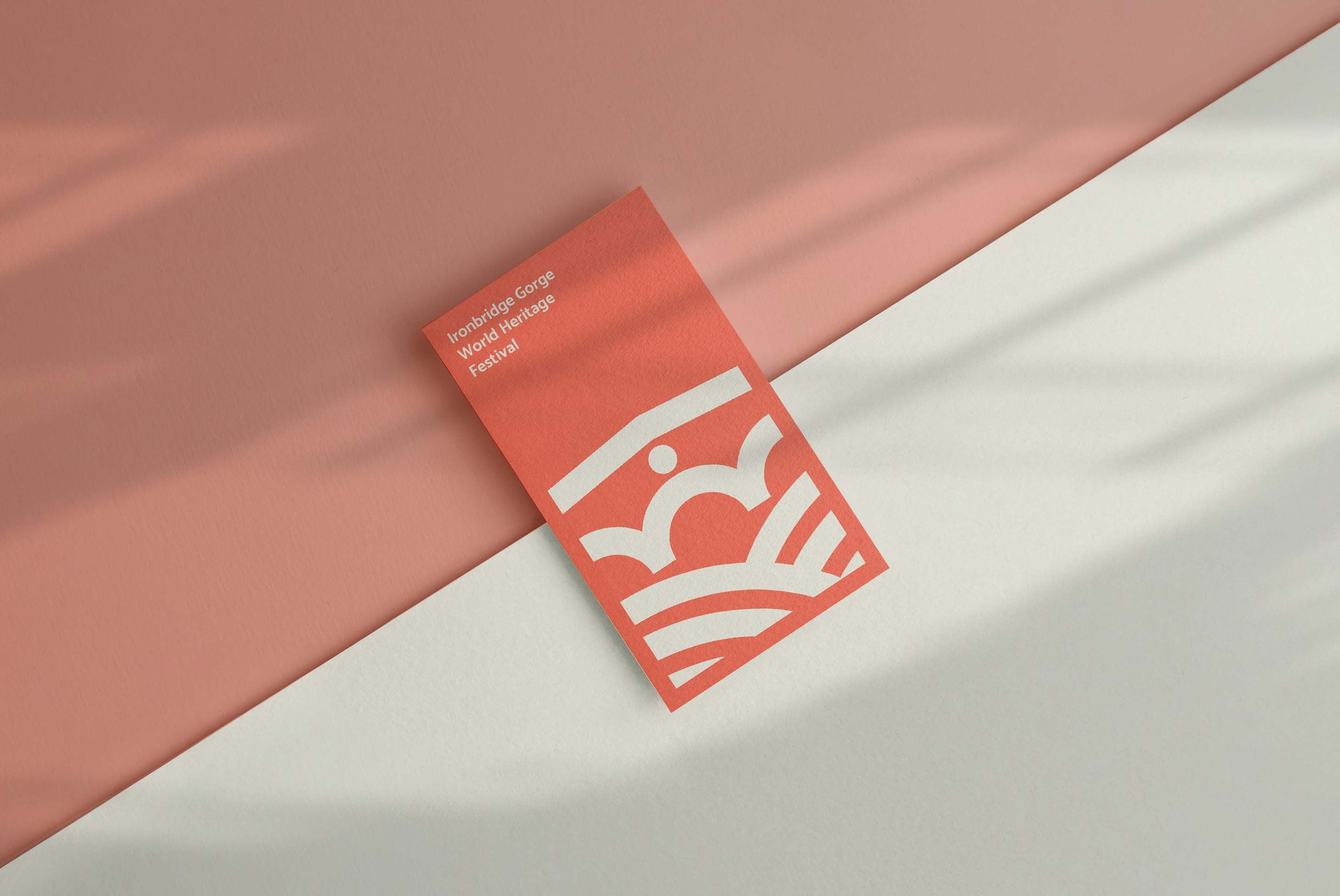 An Ironbridge Gorge World Heritage Festival business card designed by Silk Studio.