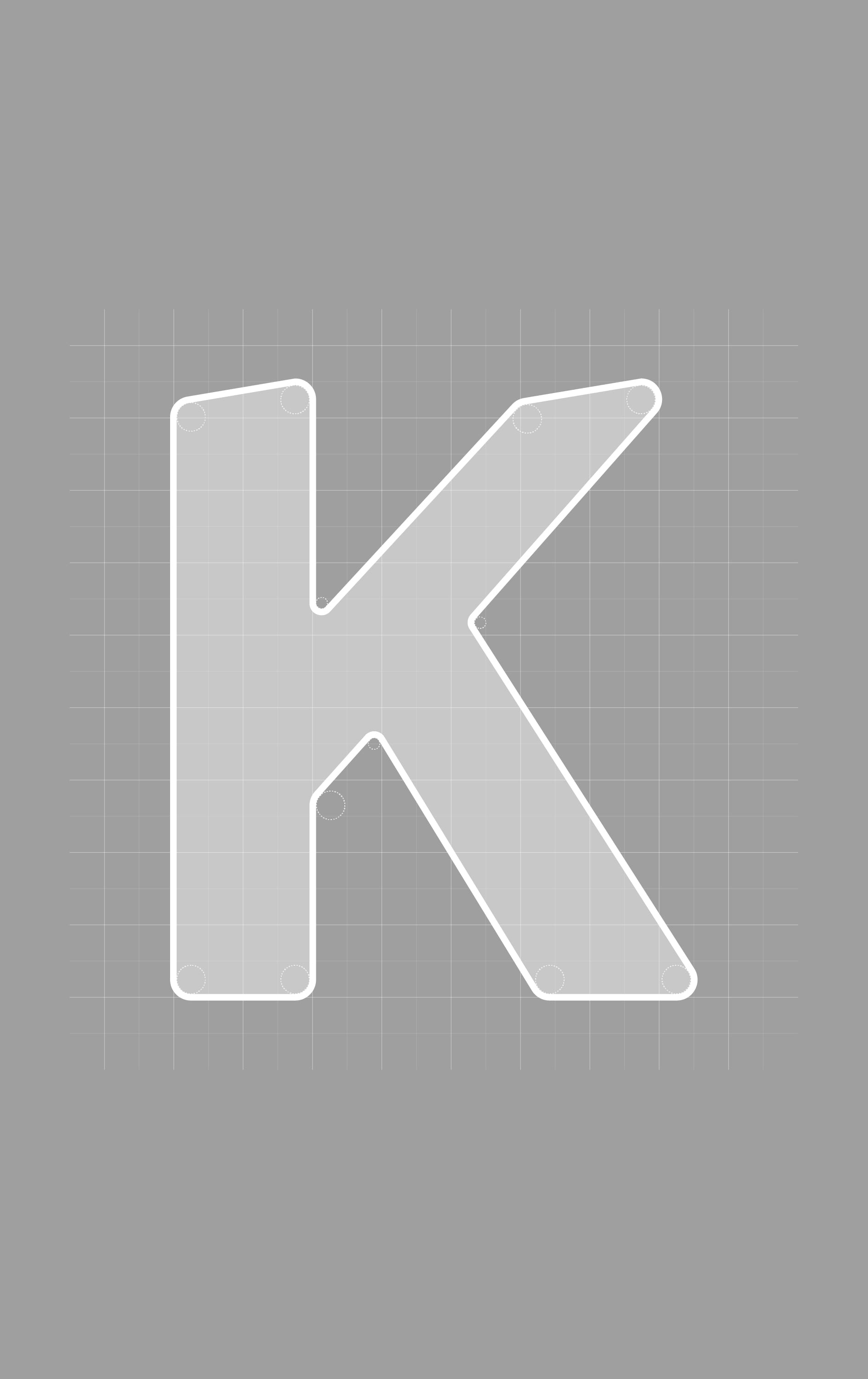 Diagram displaying the ligatures of the Codsall Driveways bespoke font.