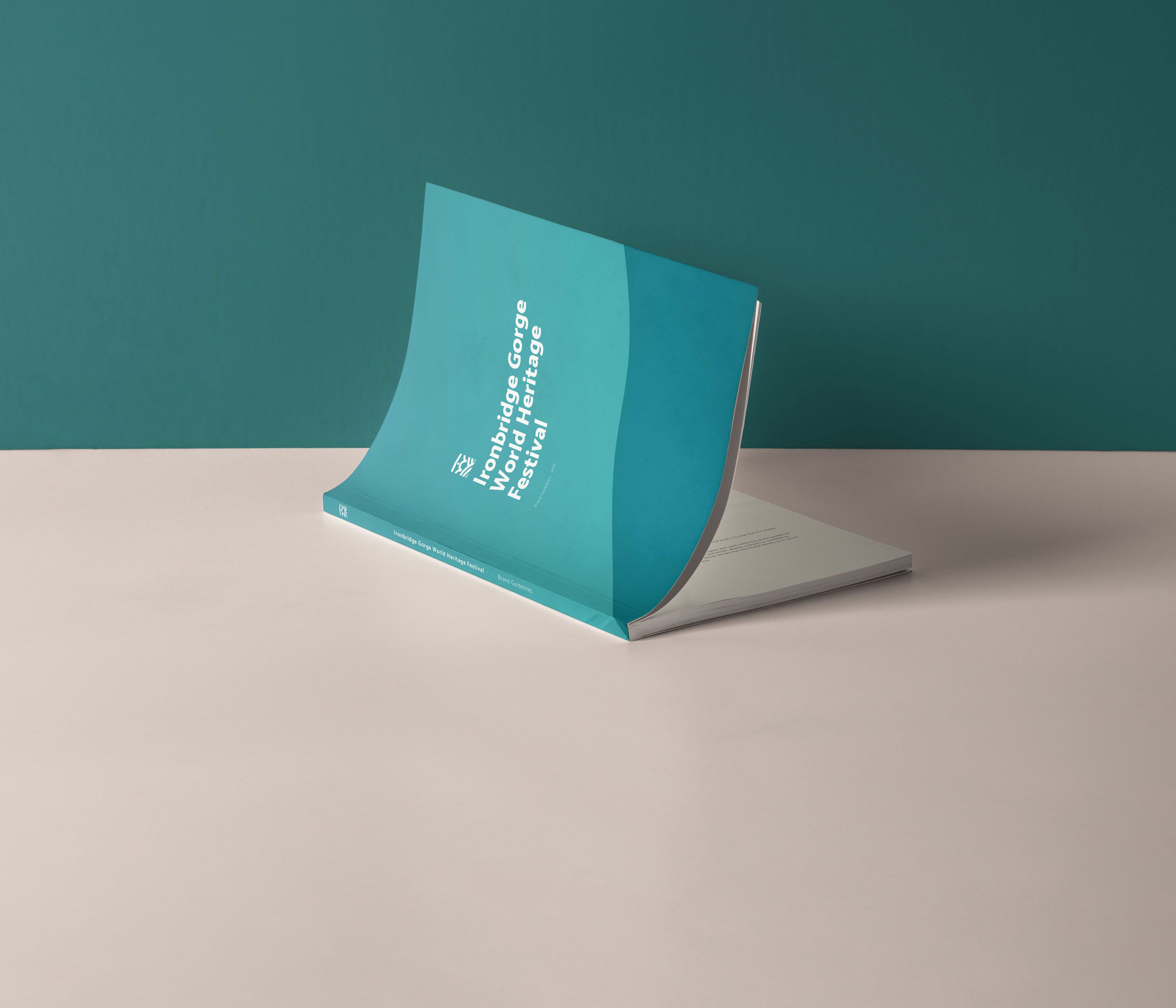 The Ironbridge Gorge World Heritage Festival brand guidelines book.