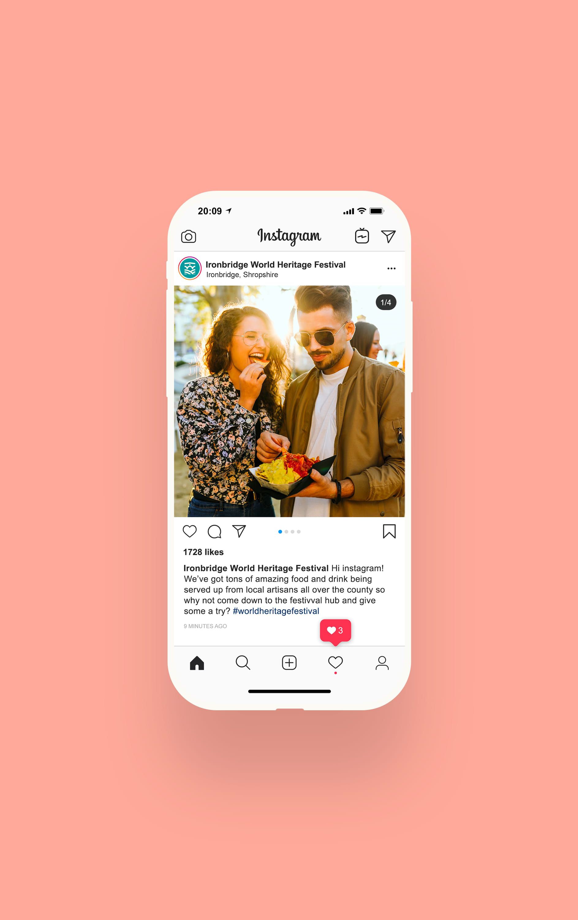 The instagram page for the Ironbridge Gorge World Heritage Festival.