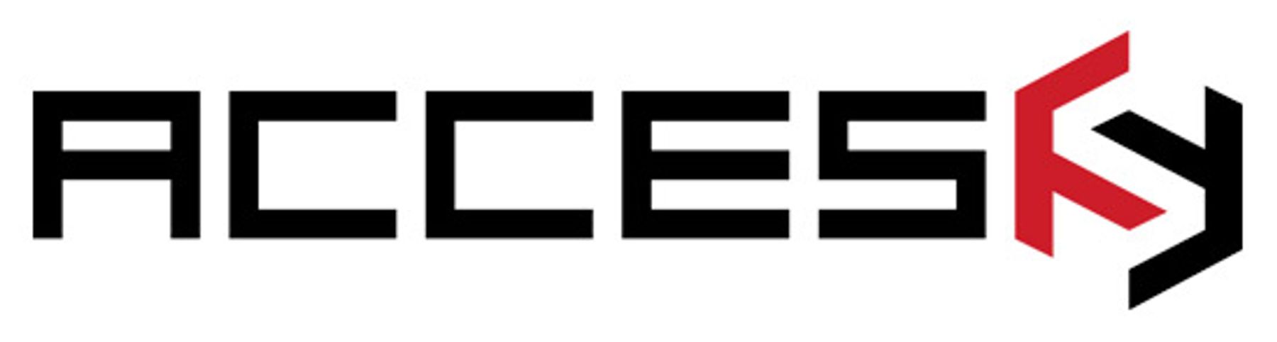 Accesky logo in black and red lettering
