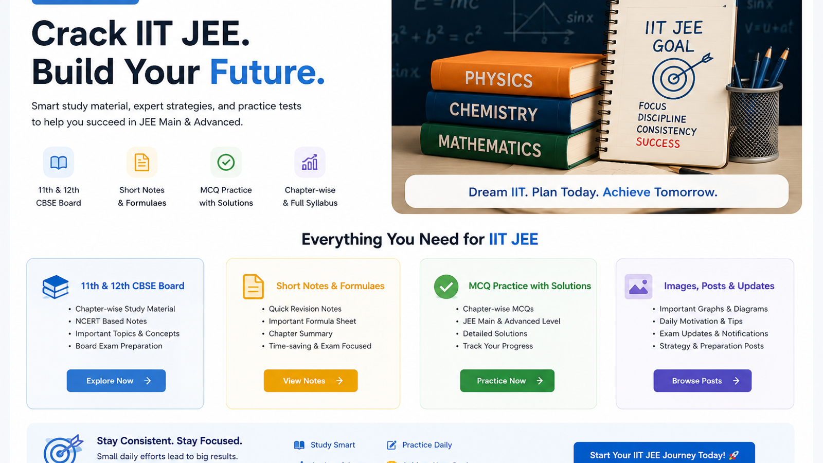 IIT JEE Preparation: Complete Guide for Class 11 & 12 Students