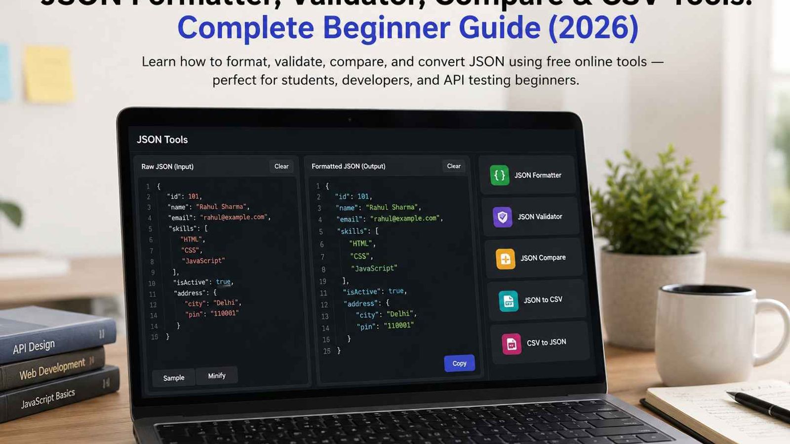 JSON Formatter, Validator & Compare Tools: Complete Guide for Beginners