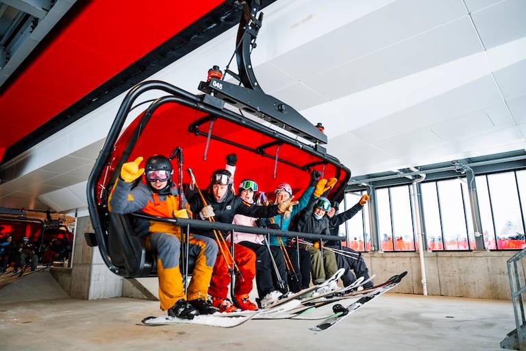Sunday River's heated six-seat bubble lift, Barker 6