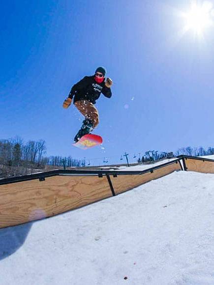 Snowboarder in a Terrain Park