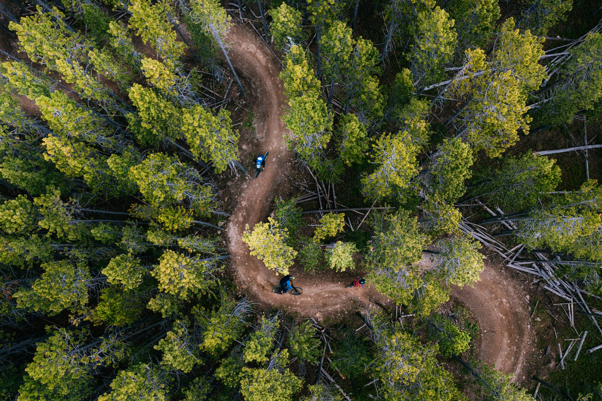 Mountain bikers at Big Sky Resort