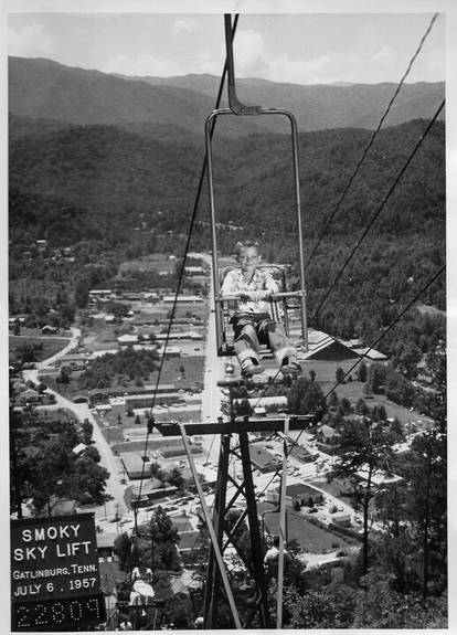 Gatlinbrug Skylift - The first ever chairlift built in the south opens as Smoky SkyLift