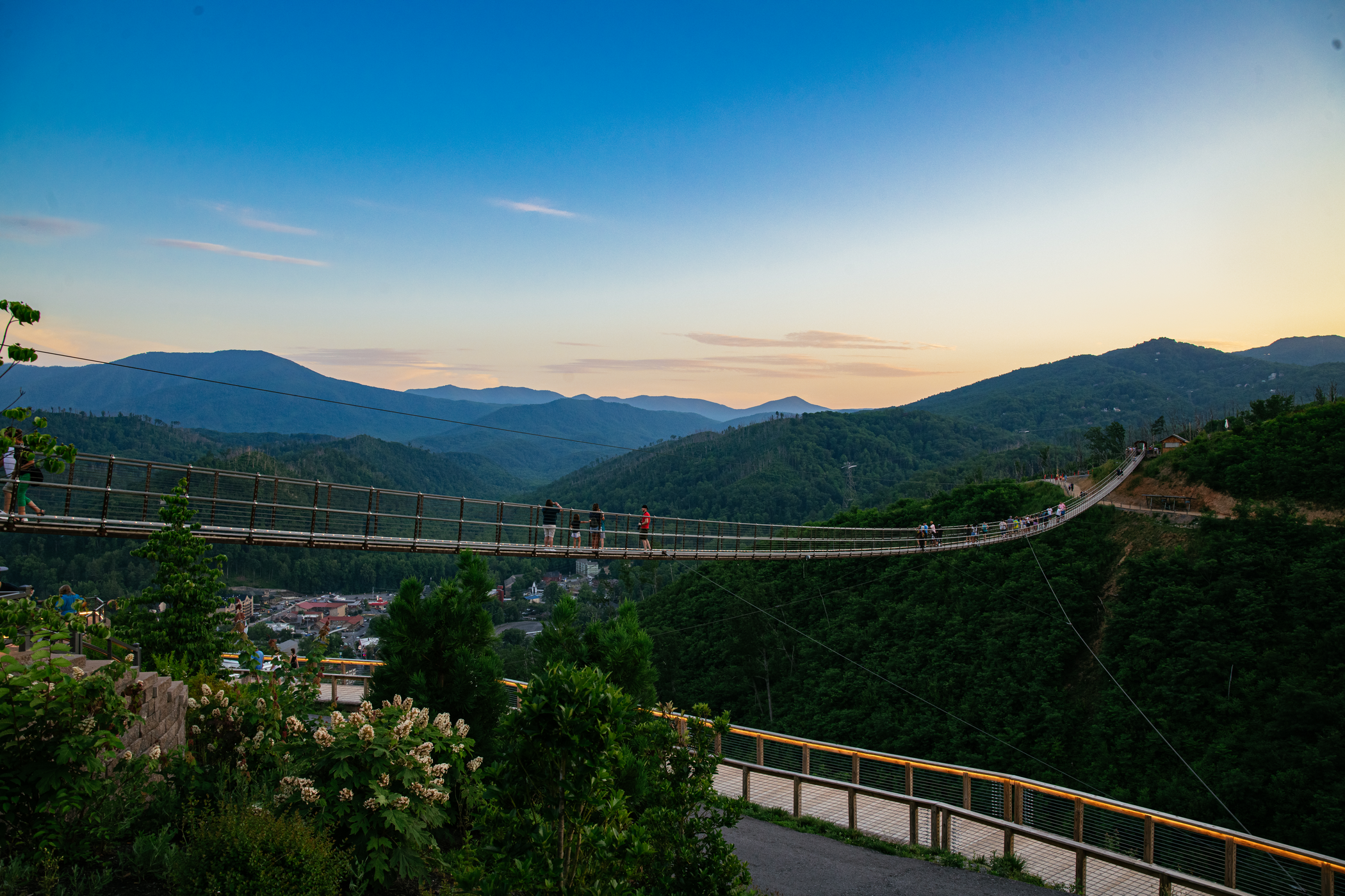 A photo of the SkyBridge at Gatlinburg SkyPark.