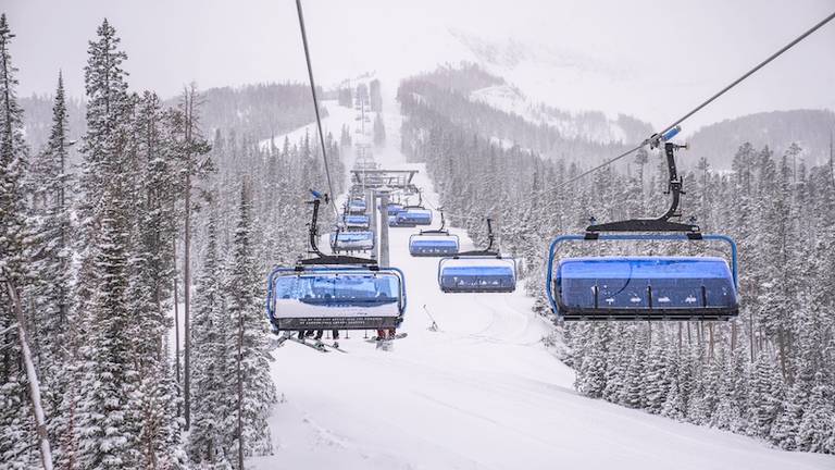 Swift Current 6 chairlift at Big Sky Resort