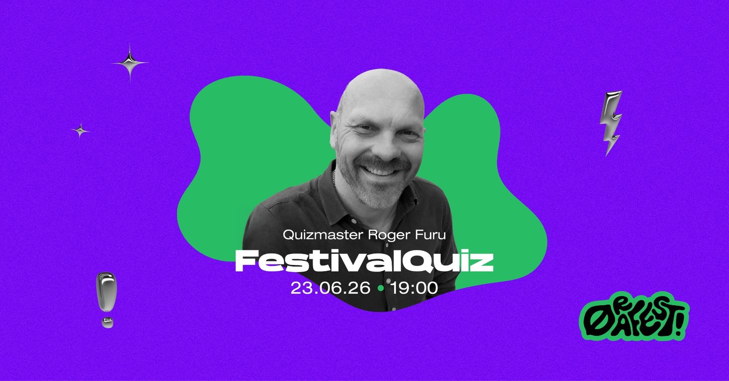 Quizmaster Roger Furu - FestivalQuiz. 23.06.26 - 19:00. Ørafest!
