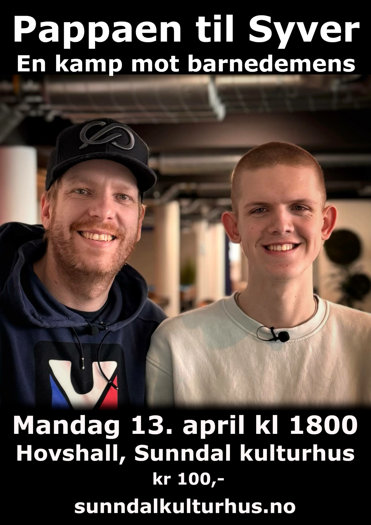 Pappaen til syver - en kamp mot barnedemens - Mandag 13. april kl 180. Hovshall, Sunndal kulturhus. kr 100,-. sunndalkulturhus.no