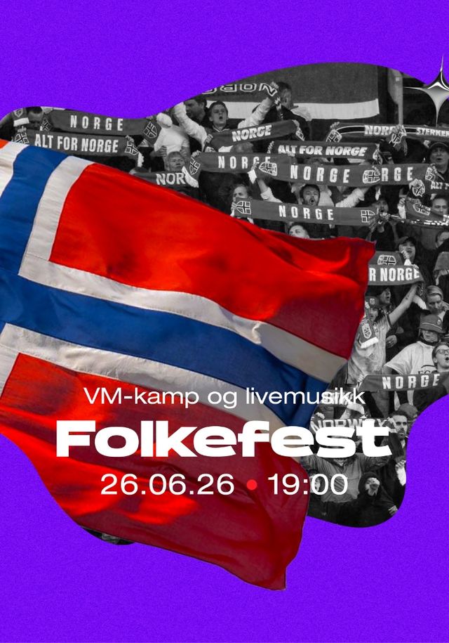 2026 - VM-kamp og livemusikk. Folkefest! 26.06.26 * 19:00. Ørafest!