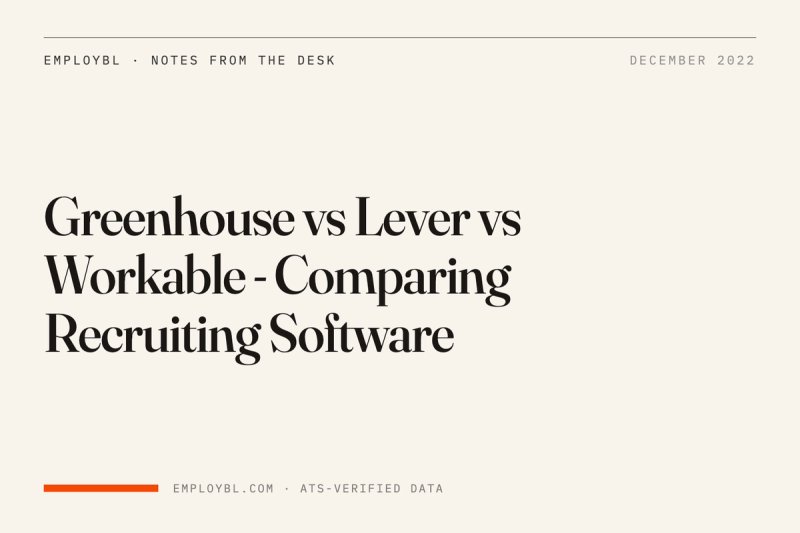 Greenhouse vs Lever vs Workable - Comparing Recruiting Software