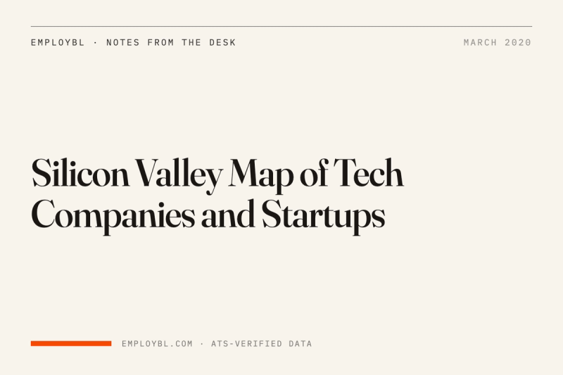 Silicon Valley Map of Tech Companies and Startups