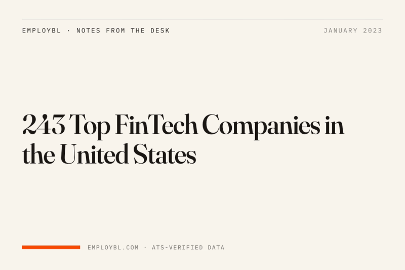243 Top FinTech Companies in the United States