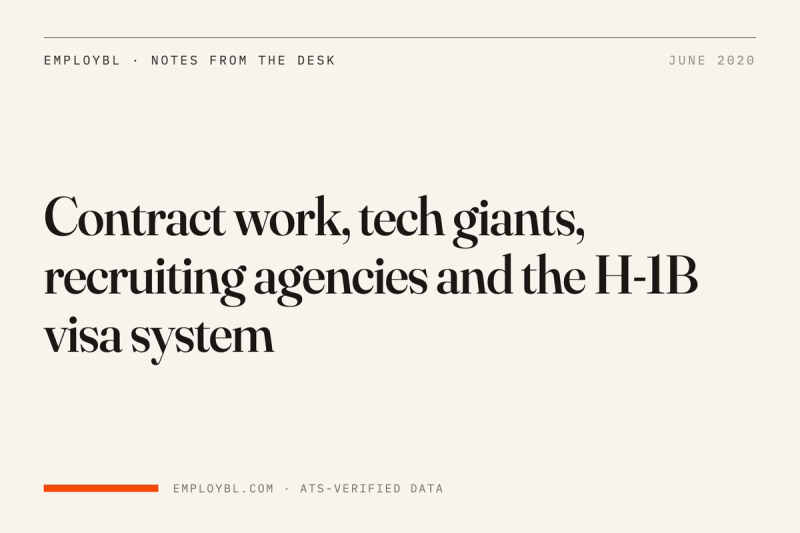 Contract work, tech giants, recruiting agencies and the H-1B visa system