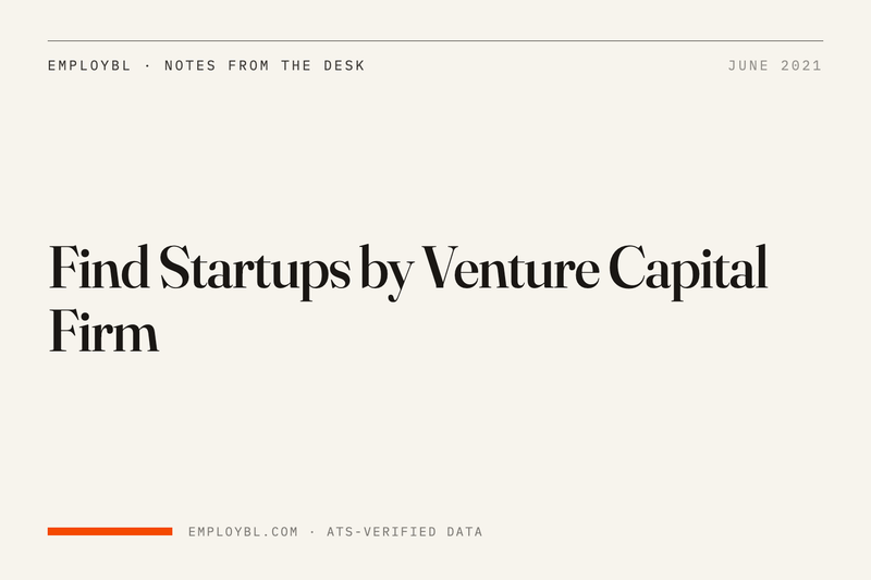 Find Startups by Venture Capital Firm