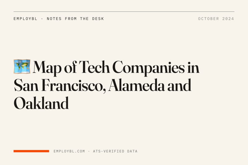 🗺️ Map of Tech Companies in San Francisco, Alameda and Oakland