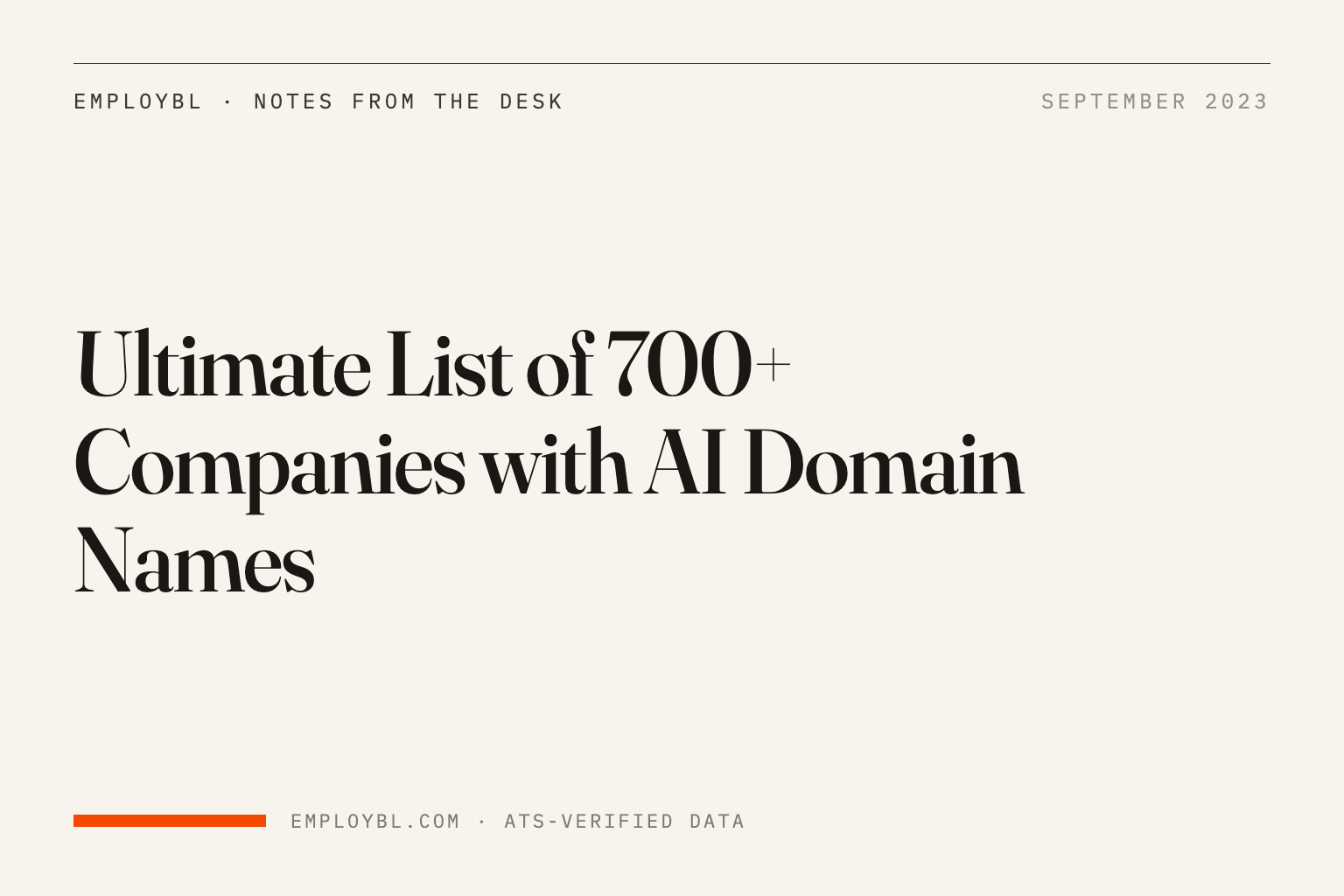 Ultimate List of 700+ Companies with AI Domain Names