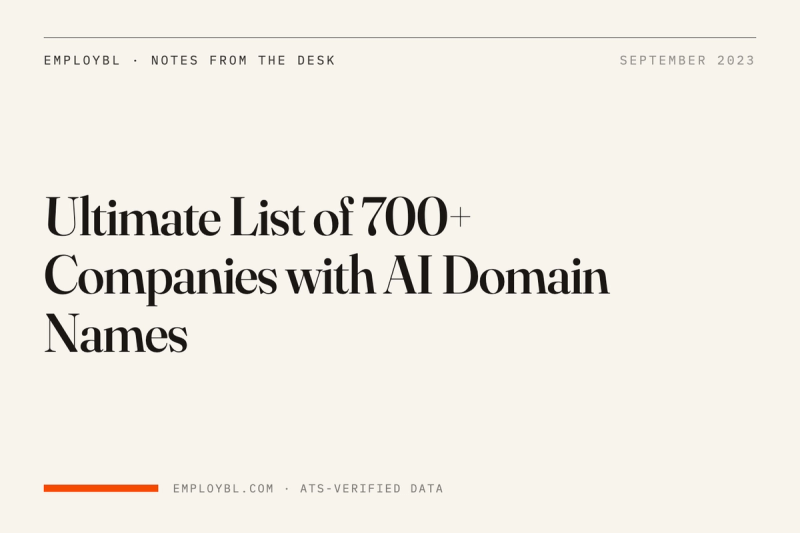 Ultimate List of 700+ Companies with AI Domain Names