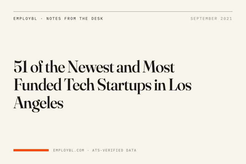 51 of the Newest and Most Funded Tech Startups in Los Angeles