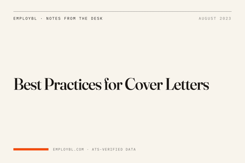 Best Practices for Cover Letters