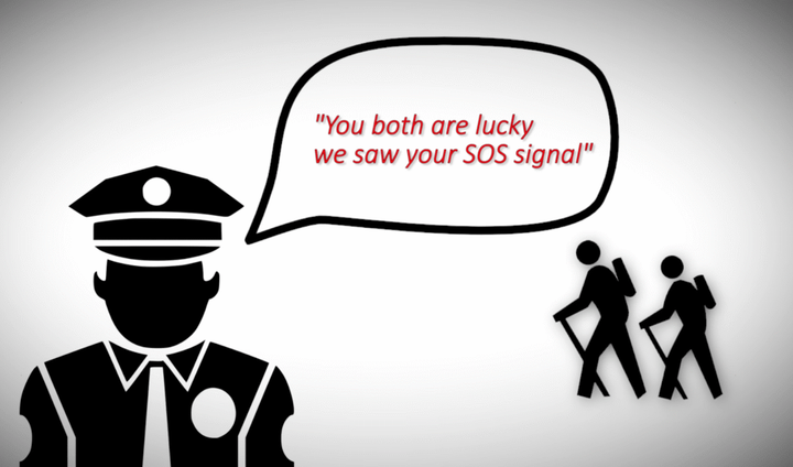 旭岳的 SOS 标志