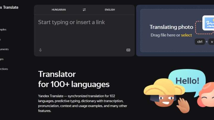 yandex translate